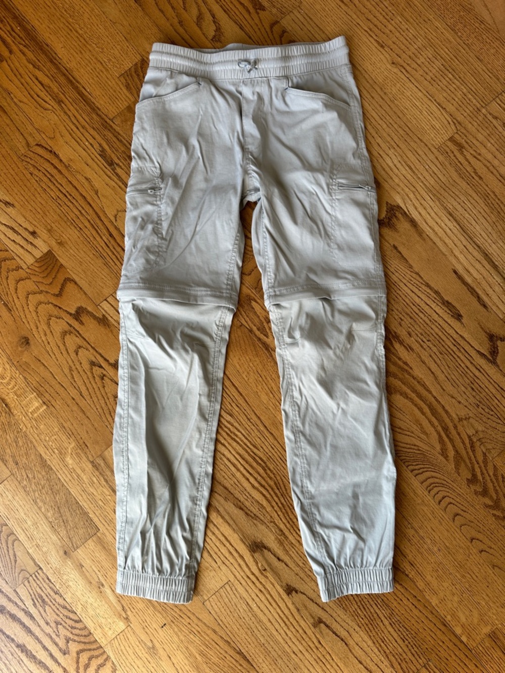 Eddie Bauer Light Gray Boys Convertible Jogger Pants with Elastic Cuffs